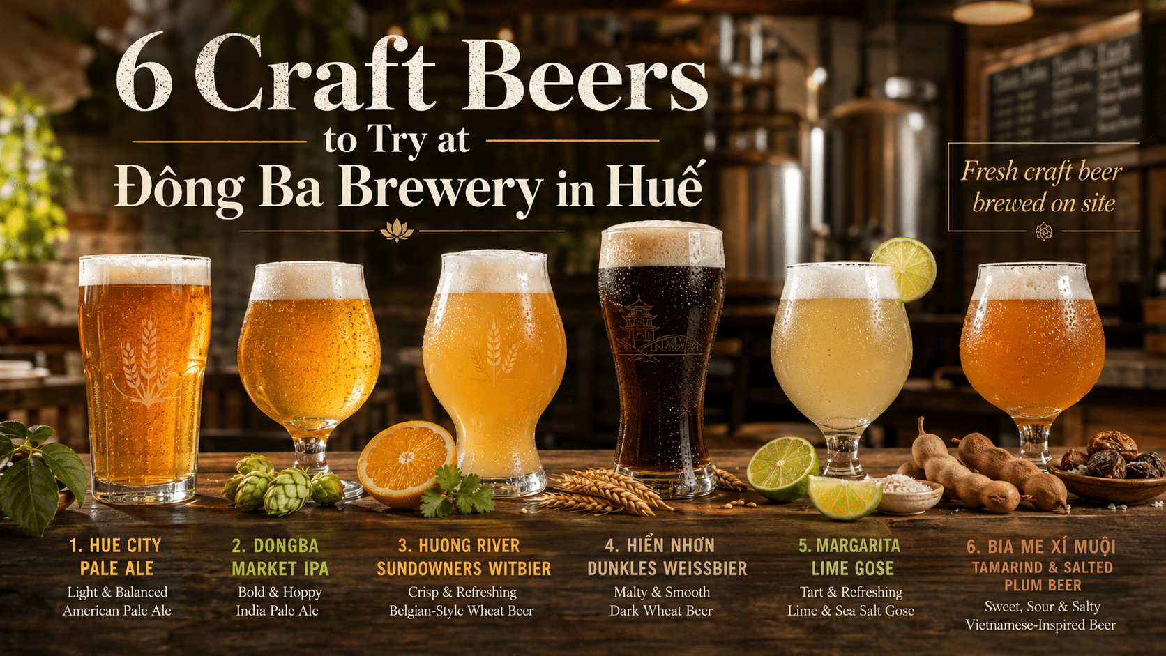 6 Dòng Bia Thủ Công Nên Thử Tại Đông Ba Brewery Ở Huế
