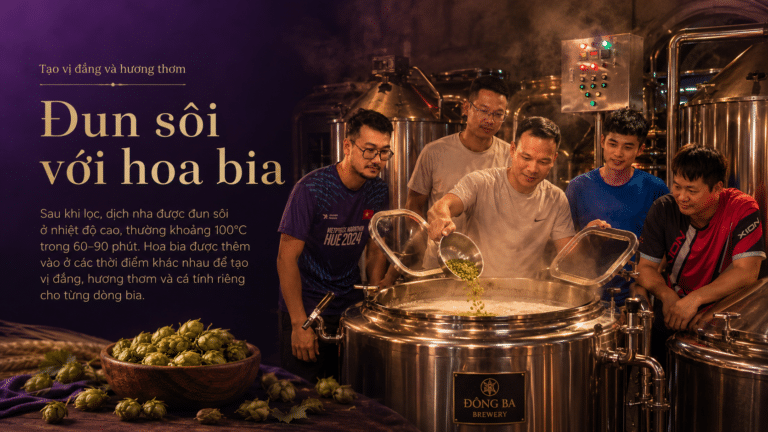 Hoa bia dùng trong quá trình đun sôi dịch nha
