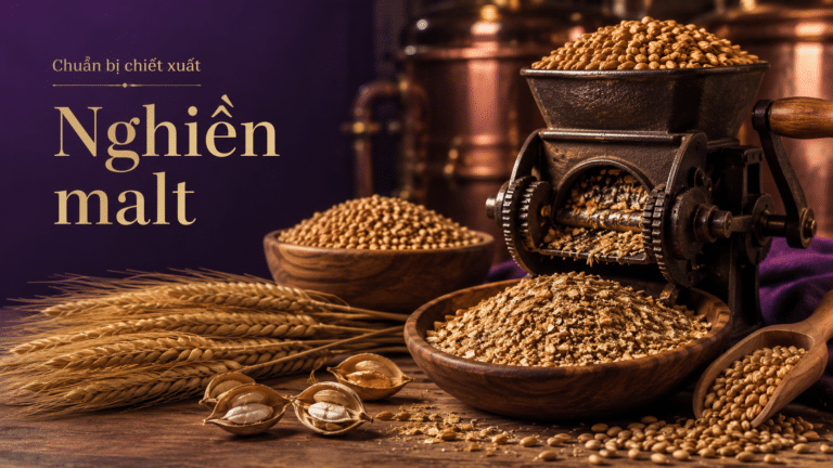 Malt được nghiền trước khi nấu bia