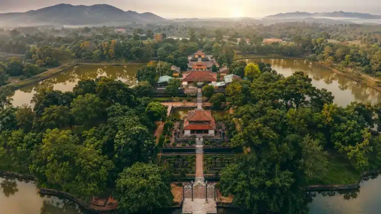Toàn cảnh trục thần đạo Lăng Minh Mạng Huế | Aerial view of Minh Mạng Tomb’s central axis in Hue