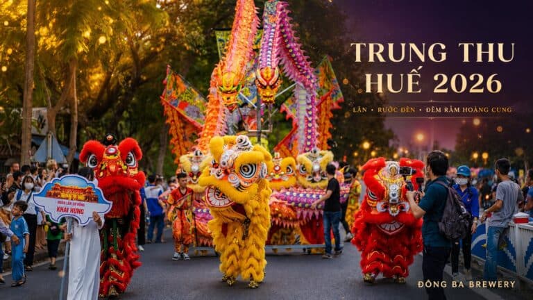 Hue Mid-Autumn Festival 2026 with lion dance, lanterns and the Imperial City